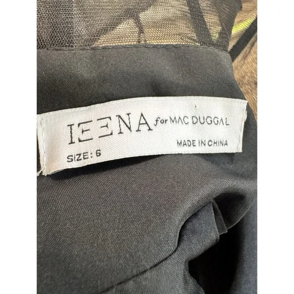 Mac Duggal Black Taffeta Bubble Hem Mini Dress Sz 6 Structured Rosette Shoulder - Picture 12 of 16